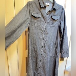 Gray Denim Shirt Dress
